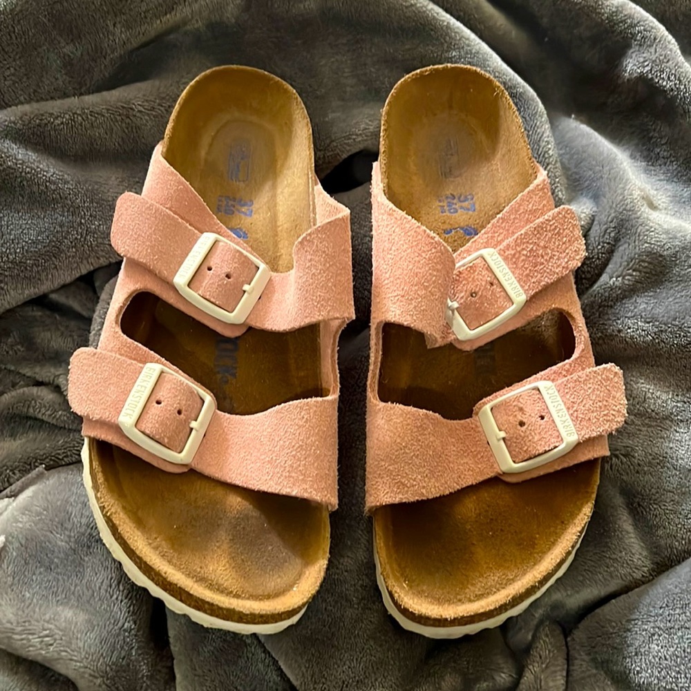 SOLD NOT FOR SALE SOLD Soft suede Rose pink&white Birkenstocks EU37